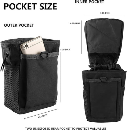 Drawstring Highend Rock Climbing Chalk Bag with a Carabiner Different Pockets for Climbing Bouldering, Gymnastics, Gym Pouch, Cross Fit and Lifting