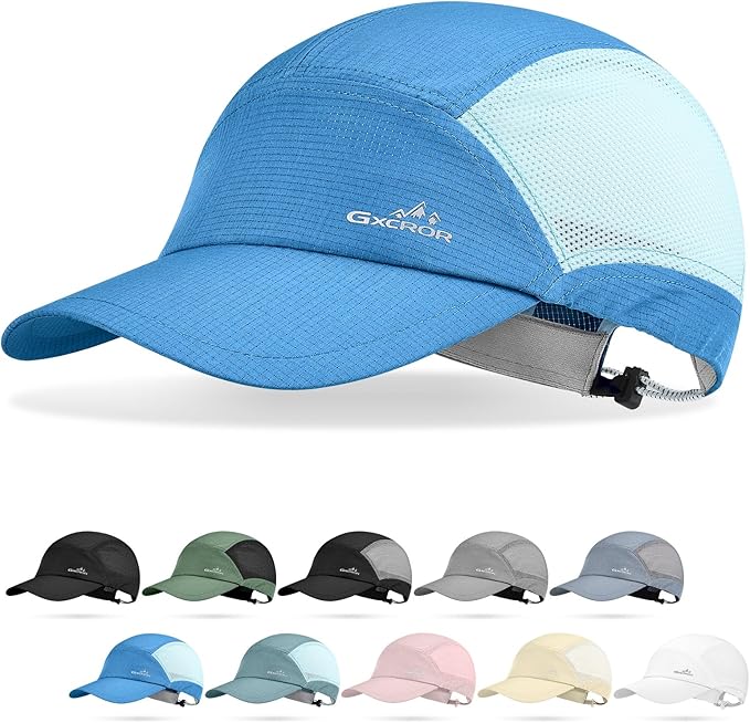 GXCROR Performance Baseball Cap for Men & Women - UPF 50+ Running Hat, Lightweight Quick-Dry Sports Hat for Golf, Hiking, Gym