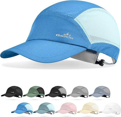 GXCROR Performance Baseball Cap for Men & Women - UPF 50+ Running Hat, Lightweight Quick-Dry Sports Hat for Golf, Hiking, Gym