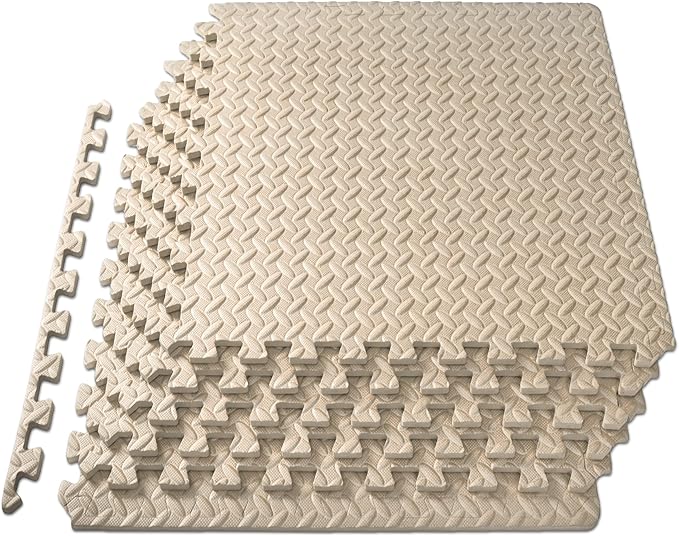 ProsourceFit Puzzle Exercise Mat ½ in 24 in 24 in 144 Sq 36 Tiles