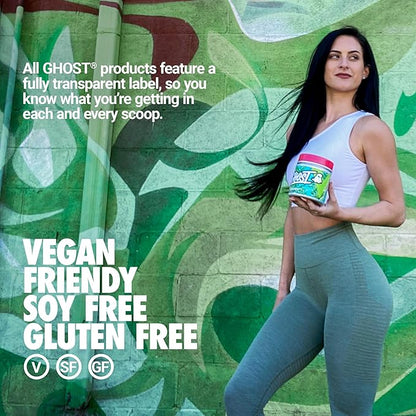 GHOST Greens Powder, Lime - 30 Servings - 19 Superfood Greens & Reds Powder, Fruits, Vegetables, Spirulina, & Chlorella, Prebiotics, 10 Billion CFU Probiotic & Digestive Enzymes - Gluten-Free