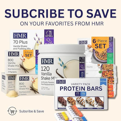 HMR 70 Plus Vanilla Shake & Pudding Mix | Meal Replacement Powder | Lactose-Free | 15g Protein | Supports Healthy Weight Loss | Easy to Make | Low Calorie | 21 Single Serving Packets