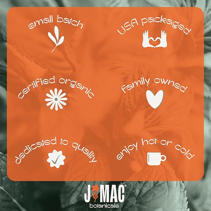 J MAC BOTANICALS Organic Nettle Leaf Herbal Tea - 16 oz (200+ Cups) Certified USDA Organic, Dried stinging nettle tea, 1 Pound Bulk Bag, Urtica dioica