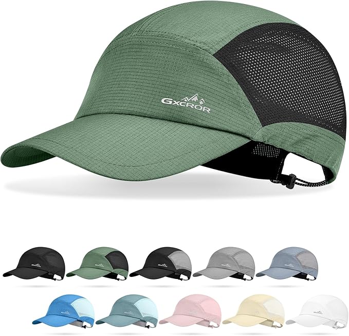 GXCROR Performance Baseball Cap for Men & Women - UPF 50+ Running Hat, Lightweight Quick-Dry Sports Hat for Golf, Hiking, Gym