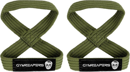 Gymreapers Figure 8 Lifting Straps For Deadlift, Powerlifting, Strongman, & Cross Training Strong Weightlifting Wrist Straps For Men, Women