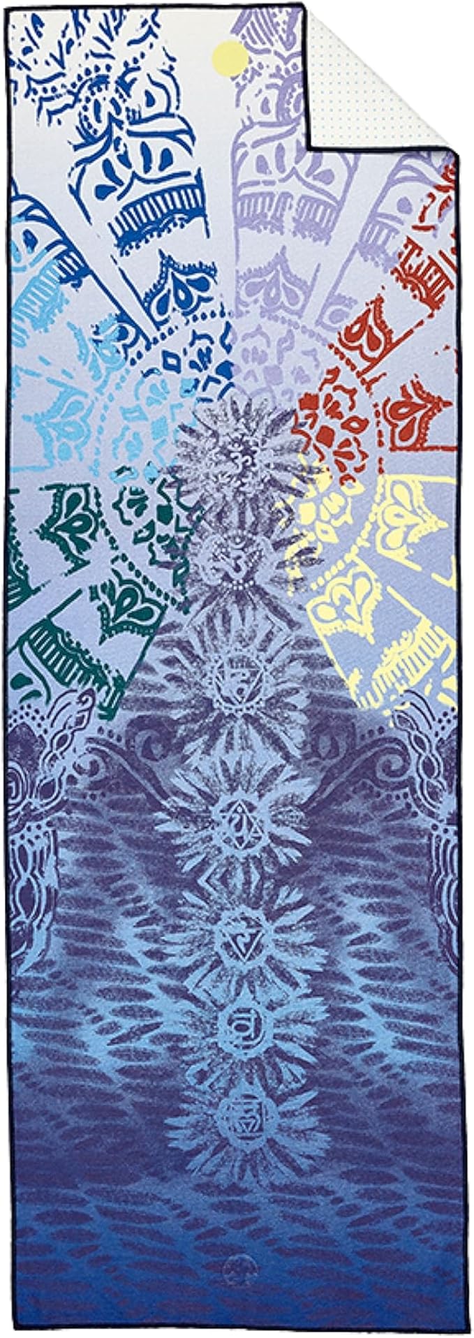 Manduka Yogitoes Yoga Towel – Rubber Grip Dots Non-Slip Bottom, Quick Dry Fitness Towel for Hot Yoga, Pilates, Exercise