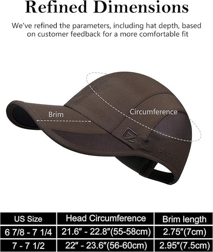 GADIEMKENSD Quick Dry Run Hat Cooling Breathable Mesh