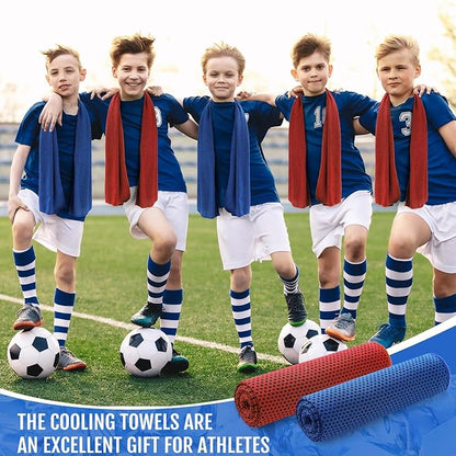 Hosuly 30 Pack Cooling Towels, 40"x12" Ice Breathable Soft Chilly Sweat Rag Microfiber Workout Rags for Gym Cooling Towels for Neck and Face for Yoga Golf Sport Running