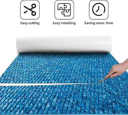 FOCEAN Boat Flooring EVA Foam Boat Decking Faux Teak Marine Flooring Boat Mat Boat Carpet Sheet for Motorboat RV Yacht Kayak Surfboard, 94.5"x 47.2"/35.4"/23.6"/15.7"