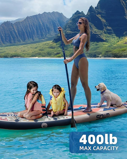 Inflatable Paddle Boards 11'x33'', Stand Up SUP Paddle Board Inflatable for Adults Youth, Extre Wide & Non-Slip Sup of All Skill Levels