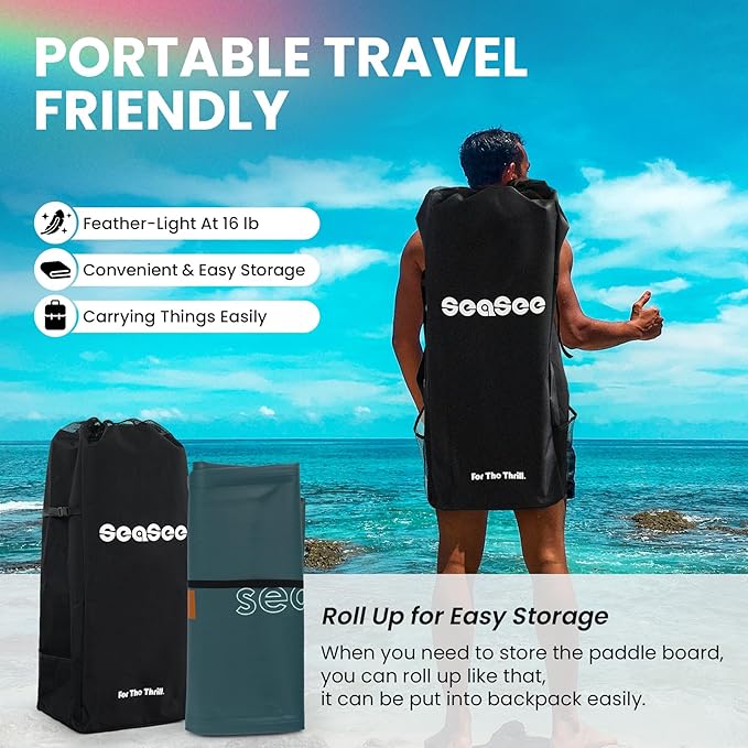 Inflatable Stand Up Paddle Board with Sup Board Accessories, Durable, Lightweight,Wide Stable Design,Wide Non-Slip Deck, Non-Slip Comfort Deck Pink Paddle Board for Women & Girls