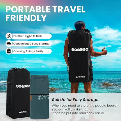 Inflatable Stand Up Paddle Board with Sup Board Accessories, Durable, Lightweight,Wide Stable Design,Wide Non-Slip Deck, Non-Slip Comfort Deck Pink Paddle Board for Women & Girls