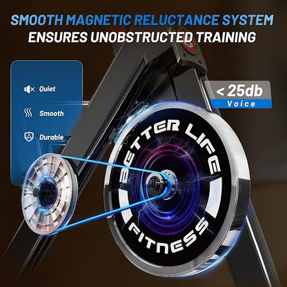 Exercise Bike, Stationary Bike for Home Cardio with Comfortable Seat Cushion, Adjustable Seat Handle, iPad Holder & 350 lbs Weight Capacity