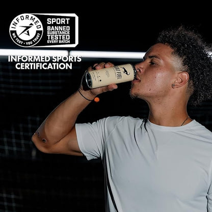 G.O.A.T. Fuel Energy Drink, Co-Founded by Jerry Rice, Natural Caffeine, Electrolytes, BCAAs, Cordyceps Mushrooms & Antioxidants, Light Carbonation Pre Workout, 12 Pack, 12 FL Oz, Pineapple Cream Soda