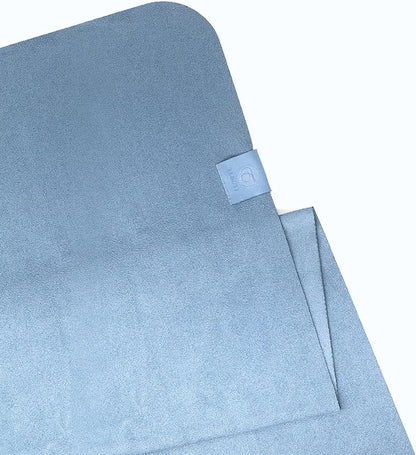 Eunzel Hot Yoga Towel, Super Absorbent Yoga Mat Towel Soft Suede Microfiber Non-Slip Towel for Bikram Pilates and Yoga Mats 72" x 26.5", Navy