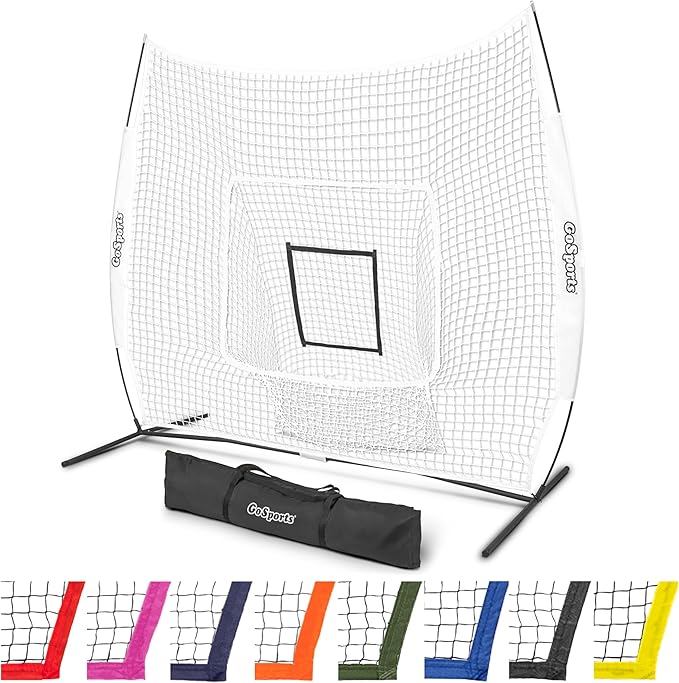 GoSportsGoSports Team Tone 7' x 7' Baseball & Softball Practice Hitting & Pitching Nets in Team Colors