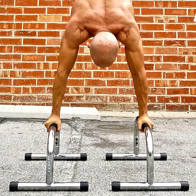 Lebert Fitness Parallette Push Up Bars Dip Station