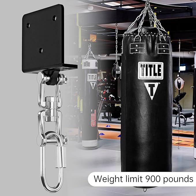 Heavy Bag Hanger for Heavy Bag Beam Mount 360° Rotation Boxing Bag Ceiling Mount I-Beam Punching Bag Hanger Beam Mount Hooks Fit Hanging Punching Bags and Swings (700 LB Capacity)