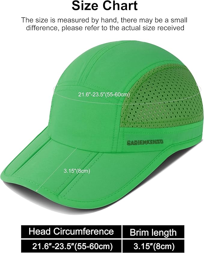 GADIEMKENSD Mens Folding Outdoor Hat Long Brim UPF 50+ Sun Protection