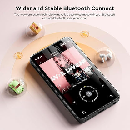 160GB MP3 Player with Bluetooth and WiFi, innioasis Music Player with Spotify,Pandora,Amazon Music,4" Touch Screen Android MP4 MP3 Player for Kids with Libby,Audible,Spotify Kids(Black)