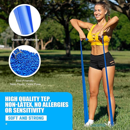 Resistance Bands, Exercise Bands, Physical Therapy Bands for Strength Training, Yoga, Pilates, Stretch Elastic Band with Different Strengths, Workout Bands for Home Gym