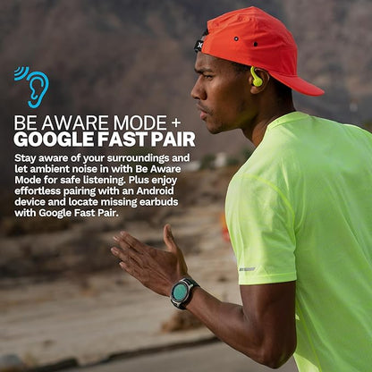 JLab Go Sport+ Wireless Workout Earbuds Featuring C3 Clear Calling, Secure Earhook Sport Design, 35+ Hour Bluetooth Playtime, and 3 EQ Sound Settings (Yellow)