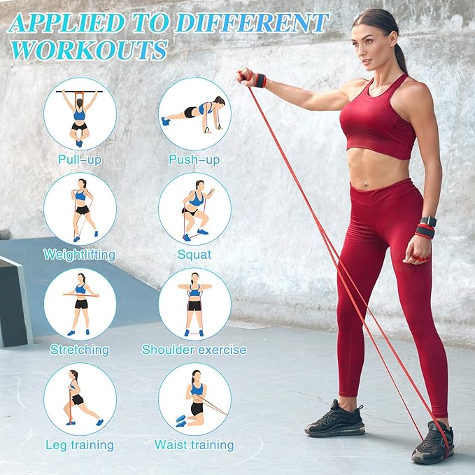 Resistance Bands Set, Pull Up Assistance Bands Pull Up Bands Exercise Bands for Men Women, Workout Bands for Working Out, Muscle Strength Training, Body Stretching