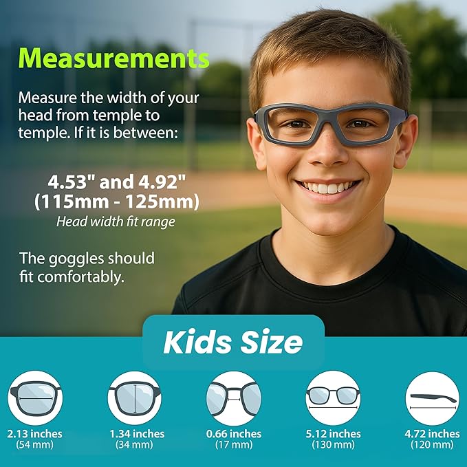 BLUE CUT Sports Protection Goggles, Anti-Fog Lenses Safety Glasses for Basketball, Pickleball and All Outdoor Sports