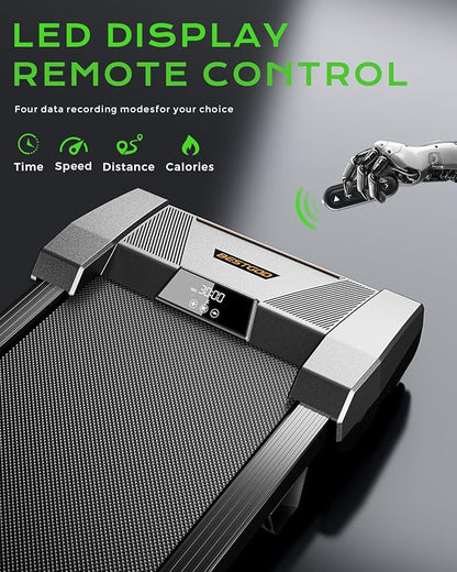 Walking Pad with Incline, BestGod Treadmills for Home 330lbs Capacity Walking Pad Treadmill Portable Under Desk Treadmill, 2.5HP Compact Treadmills Walk Pad with Remote Control