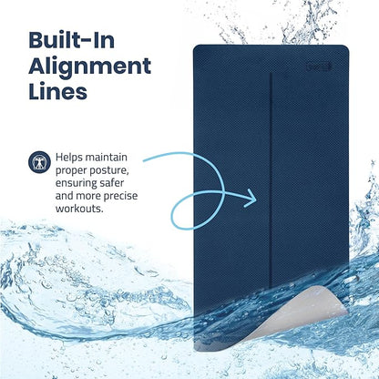 Extra Wide Yoga Mat for Men Women (72"L x 36"W) Non Slip Fitness & Exercise Mat with Alignment Marks for Yoga, Pilates, Floor Workouts