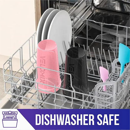 '-2 Pack- 28 oz Protein Shaker Bottles for Protein Mixes - 2x Wire Whisk | Leak Proof Shaker Cups for Protein Shakes | Protein Shaker Bottle Pack | Shakers for Protein Shakes-Pink&Black