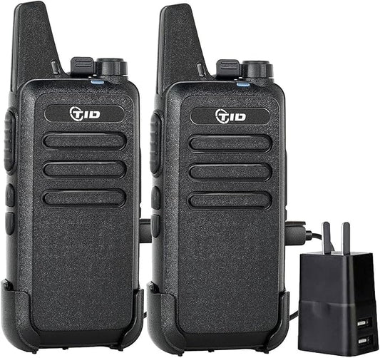 2 Pack Tid Radio TD-M8s Rechargeable Walkie Talkies