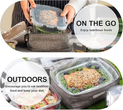 Glass Food Storage Containers with Lids Airtight, Glass Meal Prep Containers for Lunch, Glass Container Set, BPA Free（20 Pieces）