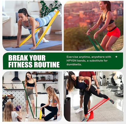 Resistance Bands, Exercise Bands, Physical Therapy Bands for Strength Training, Yoga, Pilates, Stretch Elastic Band with Different Strengths, Workout Bands for Home Gym