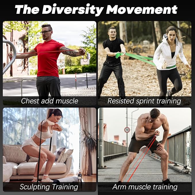 Resistance Bands for Working Out, Pull Up Assistance Bands, Exercise Workout Bands Set for Men Women, Stretch Bands for Physical Therapy, Muscle Training, Home Workouts