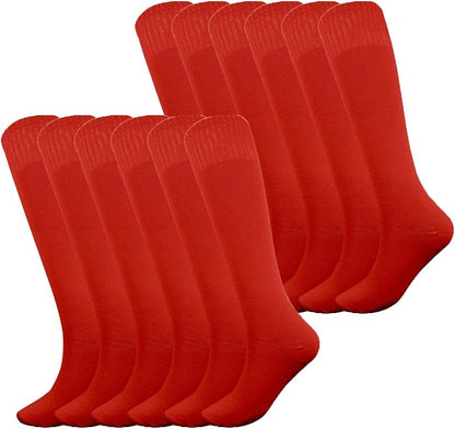 Fitliva Knee High Long Sports Socks Unisex Multicolor 3/6/12 Pairs