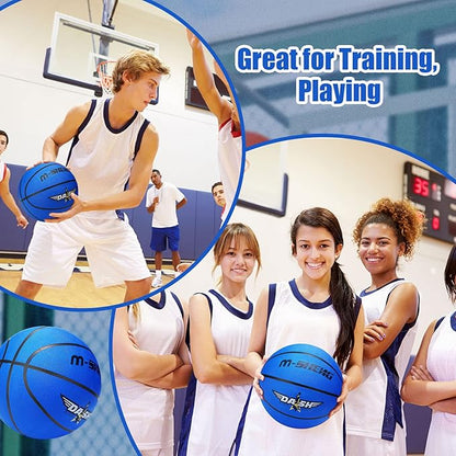 Jerify 12 Pieces Basketballs Bulk Official Size 7 Rubber Basketballs 29.5 Rubber Inflatable Basketballs with Pump Indoor Outdoor Basketballs Bulk Standard Basketball for Training and Play