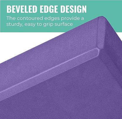 3" Yoga Block, 10 Pack Bulk EVA Foam Yoga Blocks, Firm and Supportive Yoga Brick, Balance Foam for Stretching, Pilates, and Workout, 3" x 6" x 9"