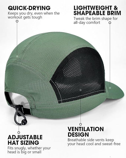 GXCROR Performance Baseball Cap for Men & Women - UPF 50+ Running Hat, Lightweight Quick-Dry Sports Hat for Golf, Hiking, Gym