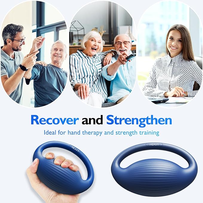 FitBeast Hand Exercise Balls - 3 Resistance Levels Stress Balls for Adults, Squeeze Balls for Hand Therapy, Rehabilitation, Arthritis, Muscle Building