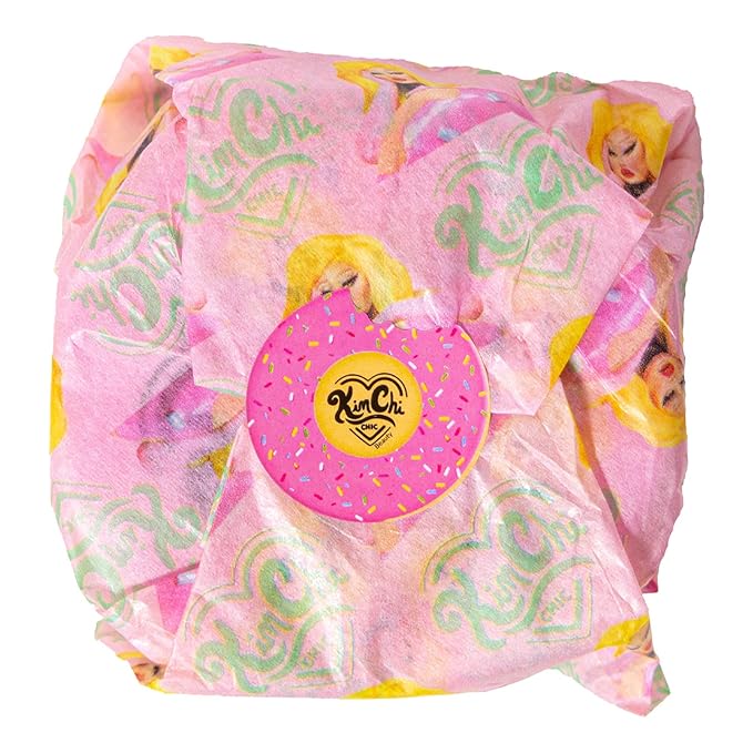 Kimchi Chic Beauty Puff Puff Pass Set and Bake Setting Powder for Makeup, Extra Fluffy Loose Face Powder Poof, Soft Natural Face Makeup for Uneven Skin Tone, 09 Pink