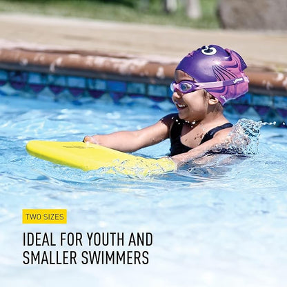 FINIS Foam Kickboard for Swim Training - Builds Leg Strength - Soft EVA Foam - Comfortable Grip - Yellow