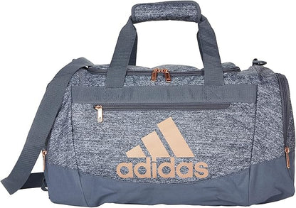 adidas Unisex Defender 4.0 Gym Duffel Bag for Men and Women, Jersey Onix Grey/Rose Gold/Onix Grey, Small (38L)