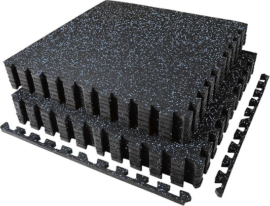 0.56in Thick 48 Sq Ft Exercise Equipment Mats 12 Tiles