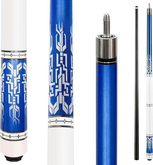 HomeSeason Glass Fiber Pool Cue 58" Professional Pool Stick 12.7mm 4-Layer Tip Low Deflection Cue Stick, 3 * 8/8Joint Pin, Ultra-Smooth, Billiard Cue Sticks