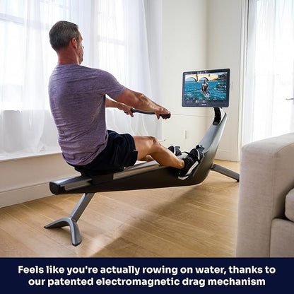 Hydrow Pro Rowing Machine with Immersive 22" HD Rotating Screen - Stows Upright | Live and On-Demand at-Home Workouts, Membership Required