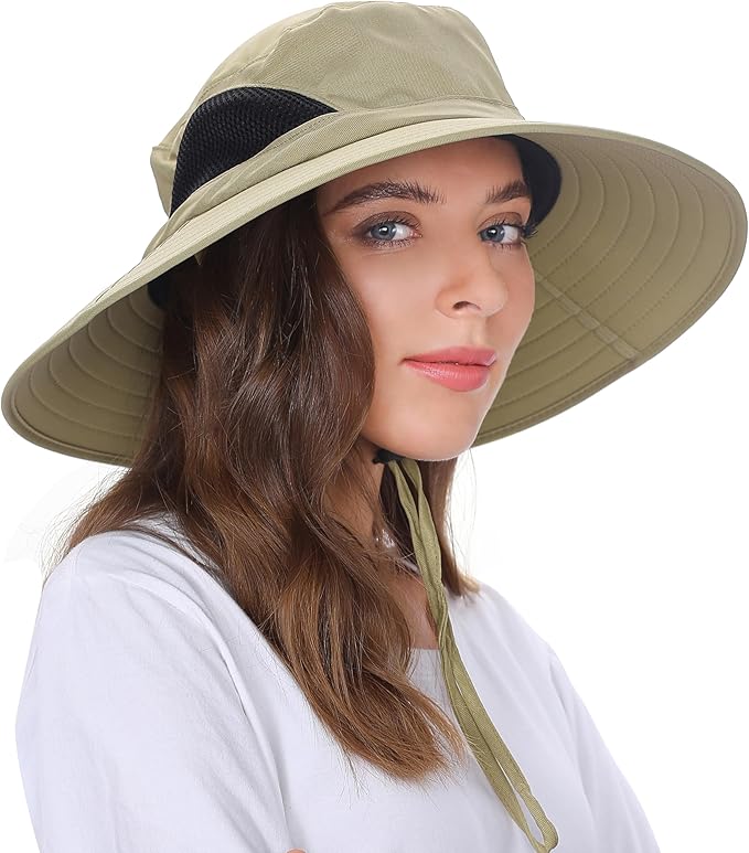 EINSKEY Wide Brim Sun Hat, UPF 50+ UV Protection Waterproof Packable Bucket Hat for Men & Women, Fishing Hiking Beach Garden