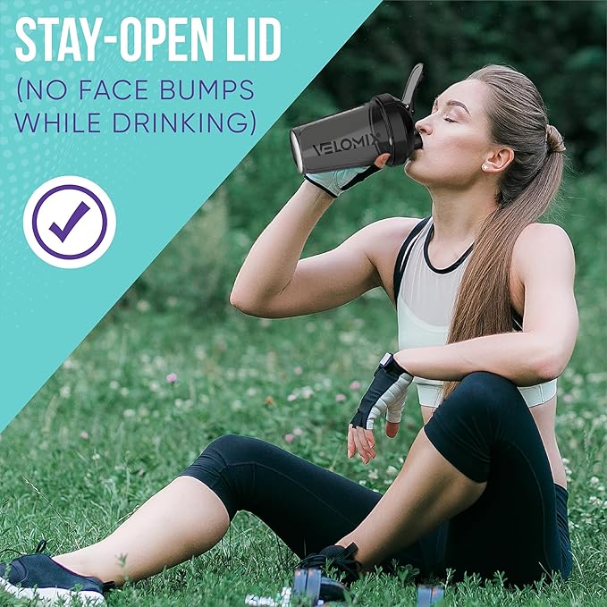 '-6 PACK- Shaker Cups for Protein Shakes 20 oz - 6x Wire Whisk | Leak Proof Protein Shaker Bottle for Protein Shakes, Shaker Bottle Pack for Pre & Post Workout, Shaker Cup (ALL IN BLACK)