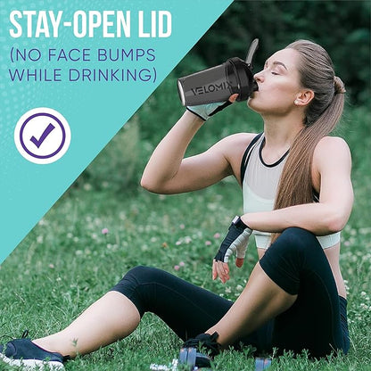 '-6 PACK- Shaker Cups for Protein Shakes 20 oz - 6x Wire Whisk | Leak Proof Protein Shaker Bottle for Protein Shakes, Shaker Bottle Pack for Pre & Post Workout, Shaker Cup (ALL IN BLACK)