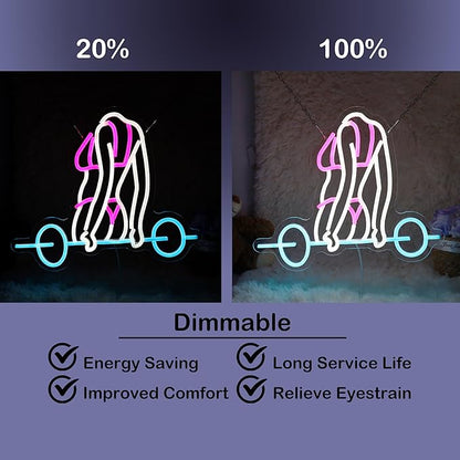 Gym Neon Sign For Home Gym Decor Gym Lighting for Man Cave Decor Gifts 15.7"×12.9"